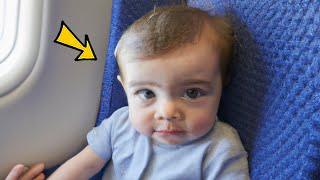 Flight Attendant Notices Baby Alone On The Plane Is Shocked When Realising Why [upl. by Edsel770]