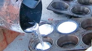 MOLTEN ALUMINUM CASTING BACKYARD FOUNDRY FIRE ANT HILL ART TESTING [upl. by Annohsat]