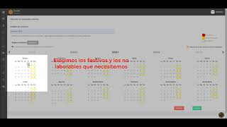 Tutorial Cómo crear un calendario laboral en Bixpe Control Horario [upl. by Htezzil]