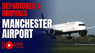 🔴Manchester Airport Live  Close up Departures amp Arrivals [upl. by Atteroc]