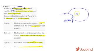 Assertion Rayleigh scattering can be considered as elastic collisions of photons [upl. by Namwob]