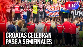 Hinchas croatas celebran triunfo de su selección tras eliminar a Brasil en Qatar 2022  LR [upl. by Mutz]