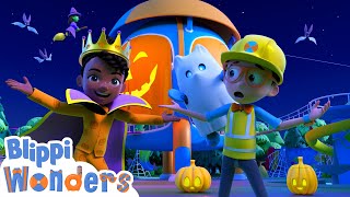 Blippis Halloween Hideout Song  Blippi Wonders Educational Videos for Kids [upl. by Ekralc280]