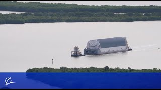 Core Stage for NASAs Artemis II Mission Arrives at Kennedy Space Centers Vehicle Assembly Building [upl. by Emogene]