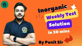 Weekly test of Inorganic Chemistry  BSP Pharmacy  Date 29102023 live with Punit Sir [upl. by Sternberg367]