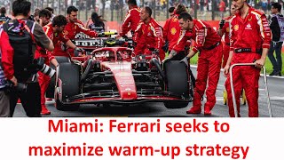 Ferrari studies new suspension setup to optimize SF24 tire warmup and find more grip  F1 Miami GP [upl. by Meehyrb]