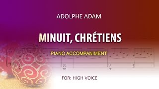 Minuit chrétiens  Karaoke piano  Adolphe Adam  High Voice [upl. by Aliahkim610]