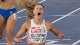 Natalia Kaczmarek Wins the European 400M Title in Rome [upl. by Saber]