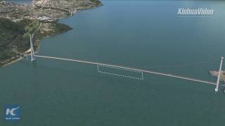 Chinesebuilt bridge opens to traffic in Norway [upl. by Dailey]