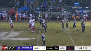 Loretto vs Mount Pleasant Football 10312024 [upl. by Selohcin958]