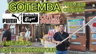 GOTEMBA PREMIUM OUTLETS Onitsuka Tiger Puma Sneaker Prices  Mt Fuji and Oshino Hakkai Tour [upl. by Spielman665]