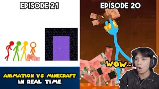 React Animation vs Minecraft In Real Time Season 3 Beda Episode Tapi Terjadi Bersamaan  PART 1 [upl. by Khichabia]