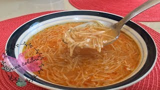 Sopita de FIDEOS con CALDO de pollo  Historia de los caldos en México [upl. by Otis568]