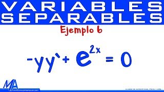 Ecuaciones diferenciales de Variables Separables  Ejemplo 6 [upl. by Obbard327]