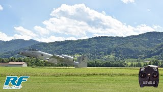 RC A10 Warthog 64mm RC EDF Max Graphics in Real Flight 95 using the interlink DC controller [upl. by Suoivatra]