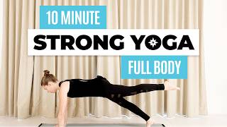 10 MINUTE STRONG YOGA FLOW  30 Days of Yoga Day 12 🧘 Full Body Yoga [upl. by Anirtik]