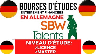 BOURSES DETUDES ENTIÈREMENT FINANCÉES EN ALLEMAGNE  BOURSES SBW BERLIN [upl. by Ettolrahs]