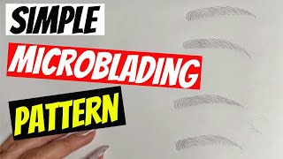 SIMPLE MICROBLADING PATTERN  EASY STEP BY STEP FOR BEGINNERS [upl. by Aziza]