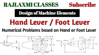 Numerical Problem based on Hand  Foot Lever ll Design of Machine Elements ll Mechanical Engineering [upl. by Audy]