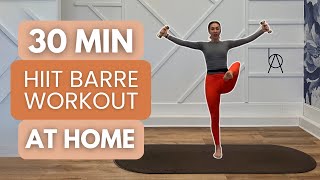 30 Minute AT HOME Barre Calorie Burning Workout 🔥 INTENSE [upl. by Nosac]