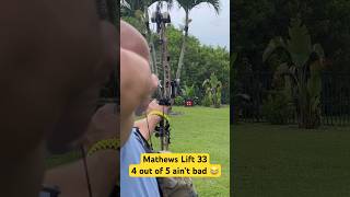 Mathews Lift backyard bow practice 4 out of 5 ain’t bad mathewsarchery archery bowhunting hunt [upl. by Nohtanhoj690]