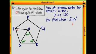 ENGAA 2018 Section 1  Q15 Maths  Pentagon  Worked Solution [upl. by Liv]