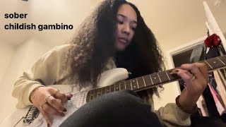 sober by childish gambino guitar loop cover by renee [upl. by Mena]