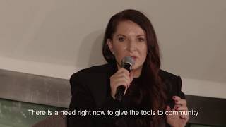 Artist Talks Marina Abramovic  community works [upl. by Premer]