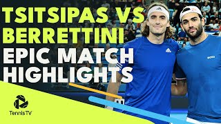 Stefanos Tsitsipas vs Matteo Berrettini EPIC Match  United Cup 2023 Highlights [upl. by Anahir]