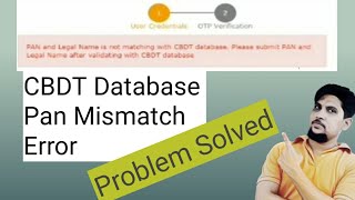 cbdt database pan mismatch  cbdt database pan mismatch hindi [upl. by Amzu211]