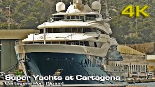 Superyachts at Cartagena 2017 4K [upl. by Almeeta]