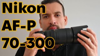 Nikon AFP 70300mm f4556E ED VR lens review Using via FTZ adaptor on Nikon Z6 [upl. by Anahsahs]