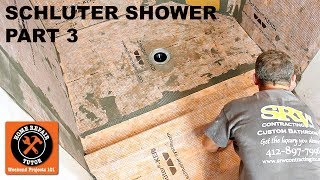 KERDIBOARD Installation Schluter Curbless Shower Part 2 [upl. by Aihsik]