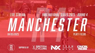 LIVE  BMX National Series 2023 Round 4 Motos  Manchester [upl. by Enilekaj253]