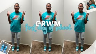 grwm first day of freshman year  grwm ootd mini school vlog chitchat  more [upl. by Nelleus]