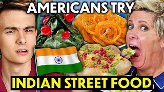 Americans Try Indian Street Food For The First Time Pav Bhaji Dahi Puri Jalebi [upl. by Richarda]