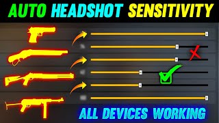 Auto Headshot Sensitivity Setting Free Fire 🔥  New Headshot Sensitivity  One Tap Headshot Trick [upl. by Ennahtebazile]