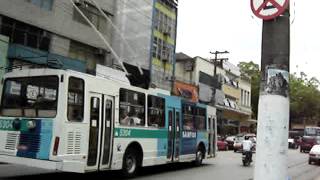 Trolleybus 5304 and tramway  Santos Brazil  Trólebus e Bonde [upl. by Eyk79]