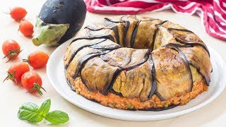 Ciambella di Riso Ripiena con Melanzane  Ricetta Timballo al Forno  55Winston55 [upl. by Elyad]