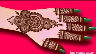 Simple Mahendi Design 😍 bohut hi simple design trickmehdi howtomakemehndidesign [upl. by Ecirrehs161]