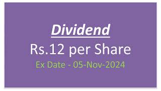 Dividend Rs1200  Dividend Stocks in November 2024 Upcoming Dividend Stocks in November 2024 [upl. by Maxie]