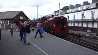 Welsh Highland Railway in Porthmadog July 2015 [upl. by Xuaegram]