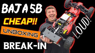 Super Cheap Rovan Baja 5B 29cc Gas Buggy Unboxing And BreakIn [upl. by Idnahs]