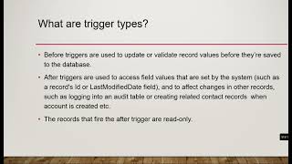 Salesforce developer interview questions part 20 Apex 2024 What are triggers in Salesforce [upl. by Shreeves]