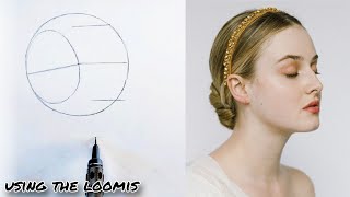 Learning the Loomis Method Face Drawing for Beginners [upl. by Horter812]