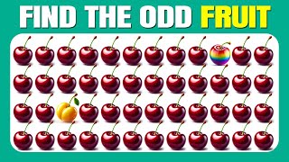 Find the ODD One Out  Fruit Edition 🍒🍑🍓 Easy Medium Hard  30 Ultimate Levels [upl. by Rock]