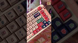 retro tech keycaps 🪩  Keytok y2k keyboard technology y2k kawaii asmrsounds asmr unboxing [upl. by Analad22]