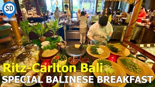 Nusa Dua Bali Luxury Hotel  RitzCarlton Resort  Amazing Buffet Breakfast [upl. by Rebm]