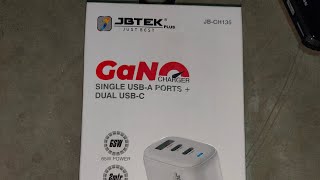 Nothing phone 2a JBTEK JBCH135 65W 3Port GaN Wall Charger PPS PD30 QC30 Fast [upl. by Burny605]