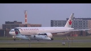 Air Canada Boeing 777300 takeoff from Montreal Intl Airport [upl. by Sanburn725]